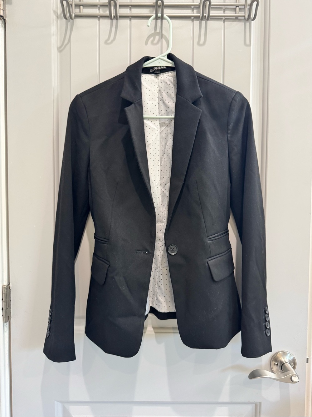 Express Black Women's Single-Button Blazer